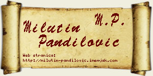 Milutin Pandilović vizit kartica